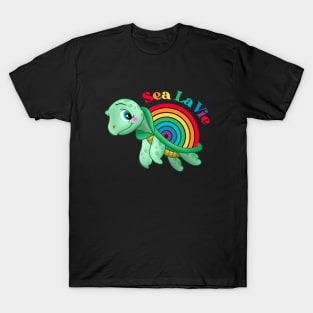 Sea La Vie Happy Rainbow Turtle T-Shirt